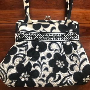 VERA BRADLEY Black & White Snap Closure Pure